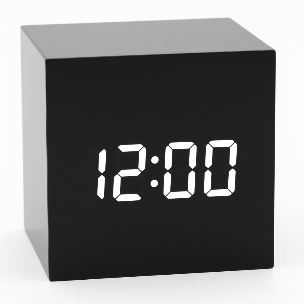 Black LED Clock Zoomed