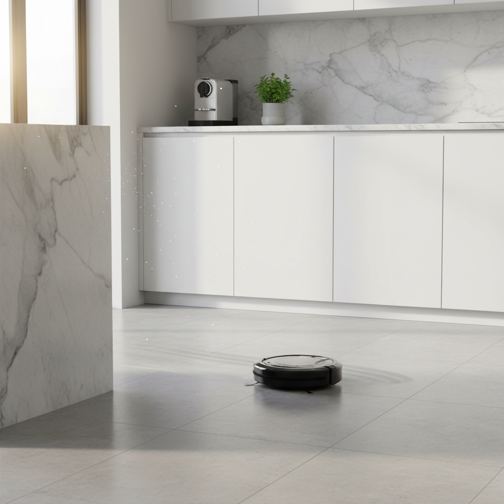 Black Robot Vacuum Kitchen