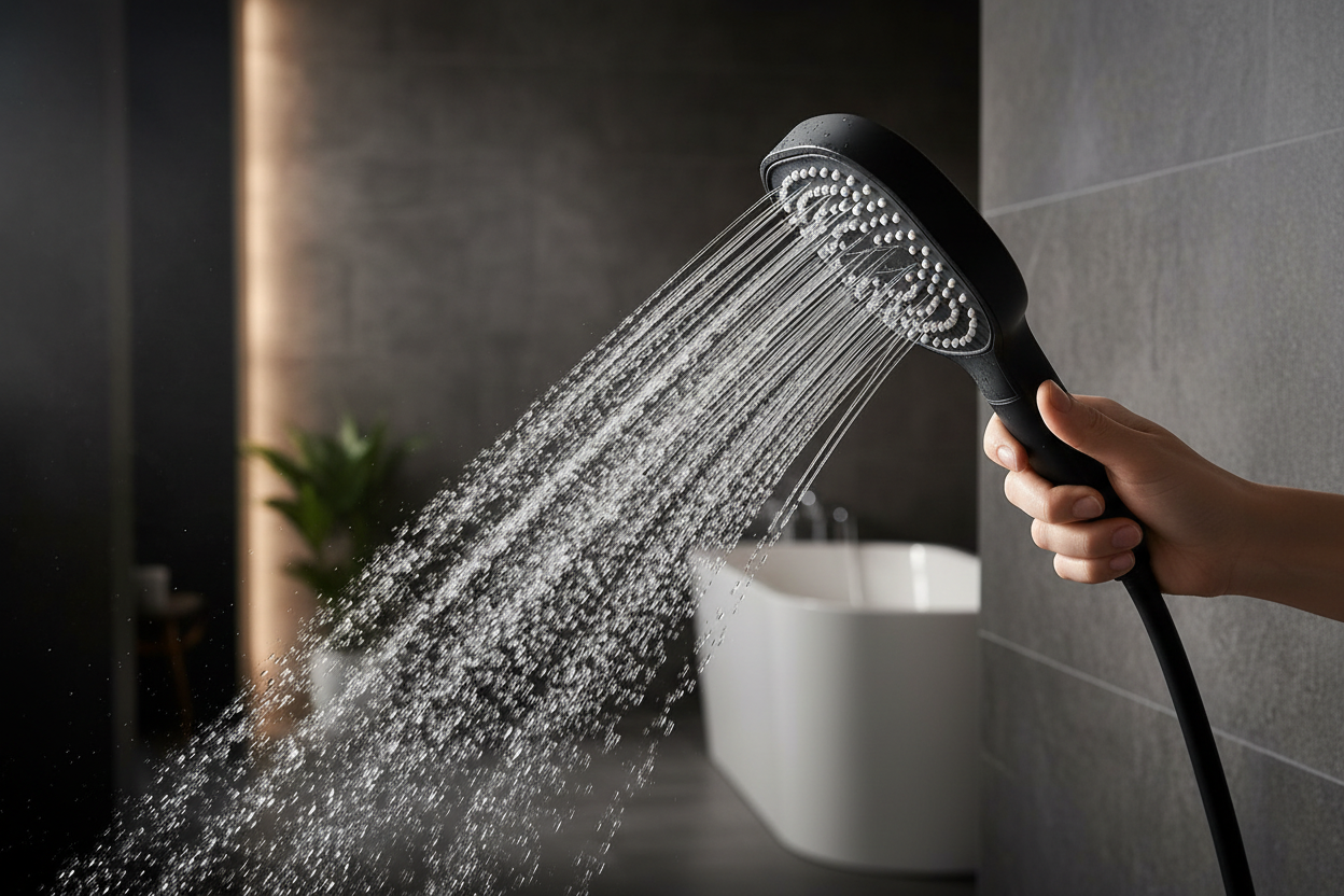 Black Shower Head – Rain Mode