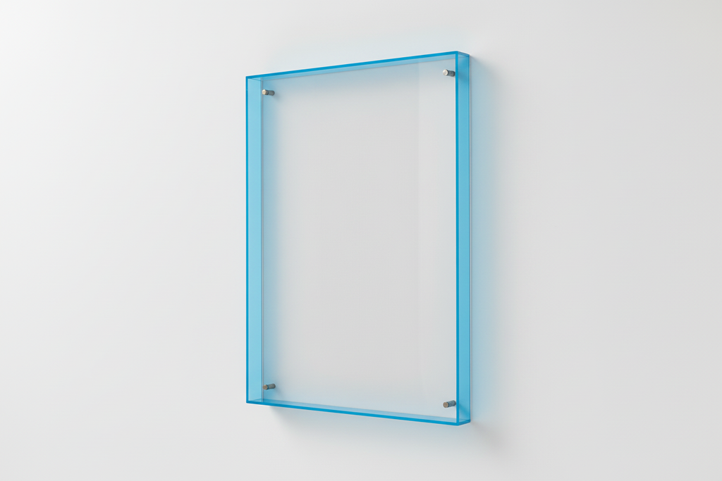 Blue Acrylic Frame - Zoomed