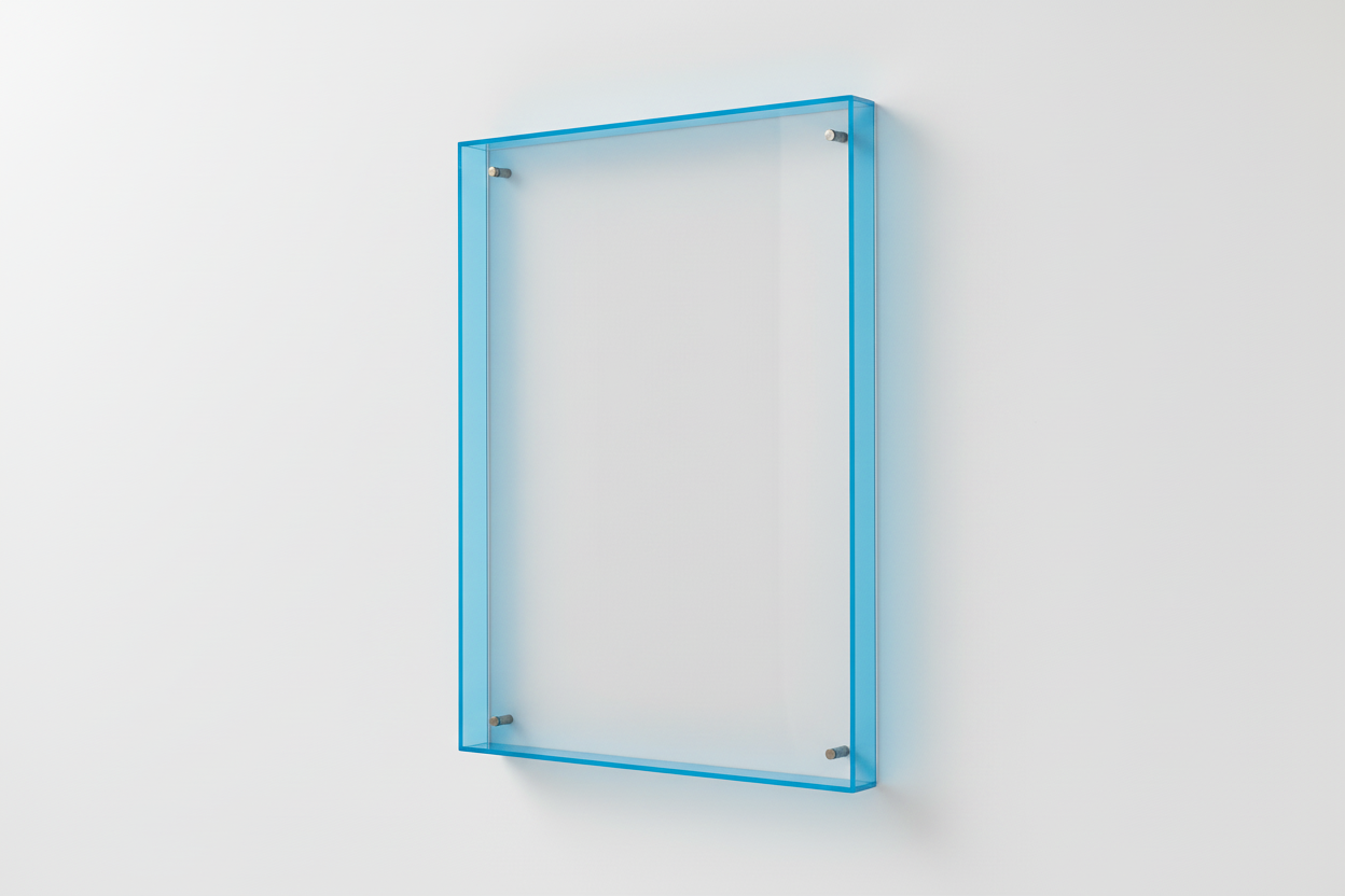 Blue Acrylic Frame - Zoomed