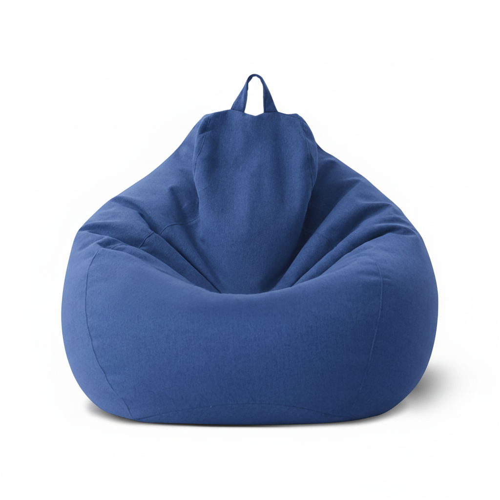 Blue Bean Bag - White Background