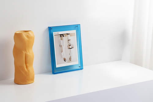 Blue Frame on Shelf