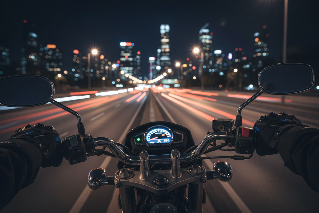 Blue Gloves Night Highway