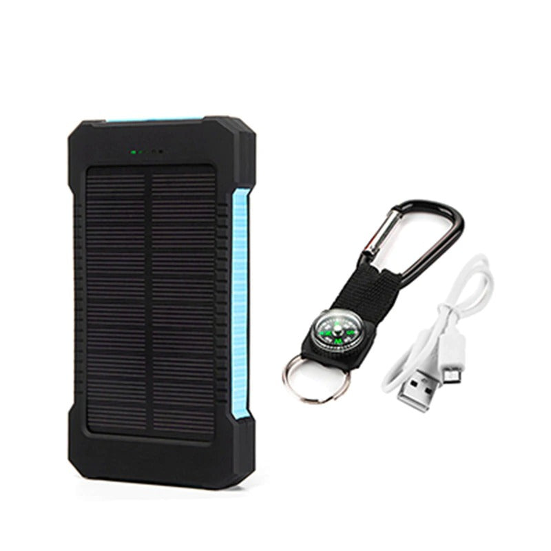 Solar Power Bank – 30,000mAh Portable Charger with LED Light