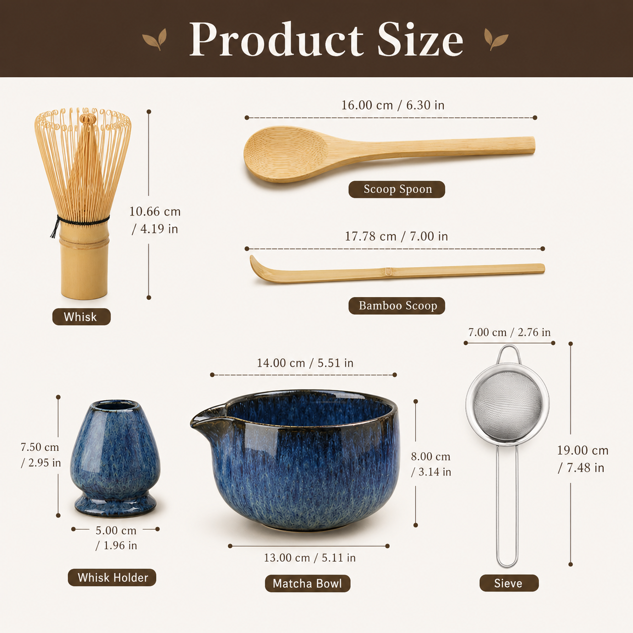 Matcha Set – 6-Piece Kit with Bamboo Matcha Whisk