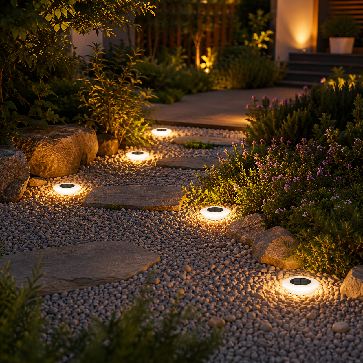 Solar Ground Lights Outdoor – LED Pathway Garden Lights | IP68 Pack