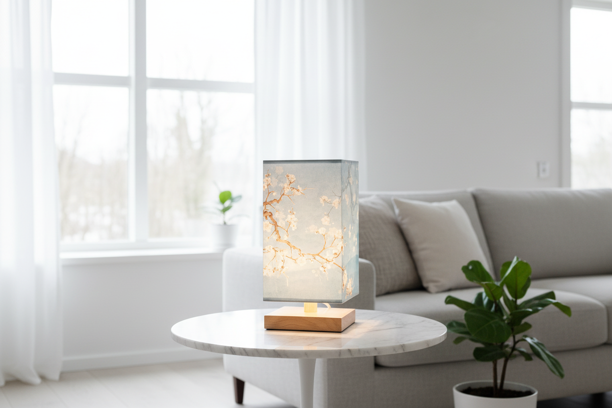 Cherry Blossom Lamp – Minimalist Living Room