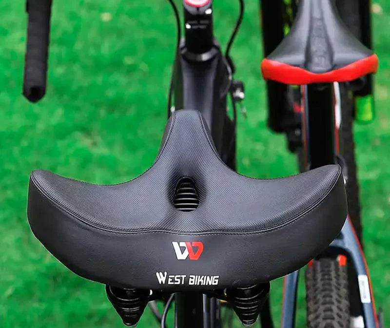 Bicycle Seat – Wide Comfort Bike Seat with Shock-Absorbing Springs