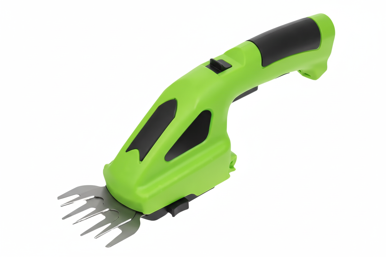 Cordless grass trimmer - three-quarter view