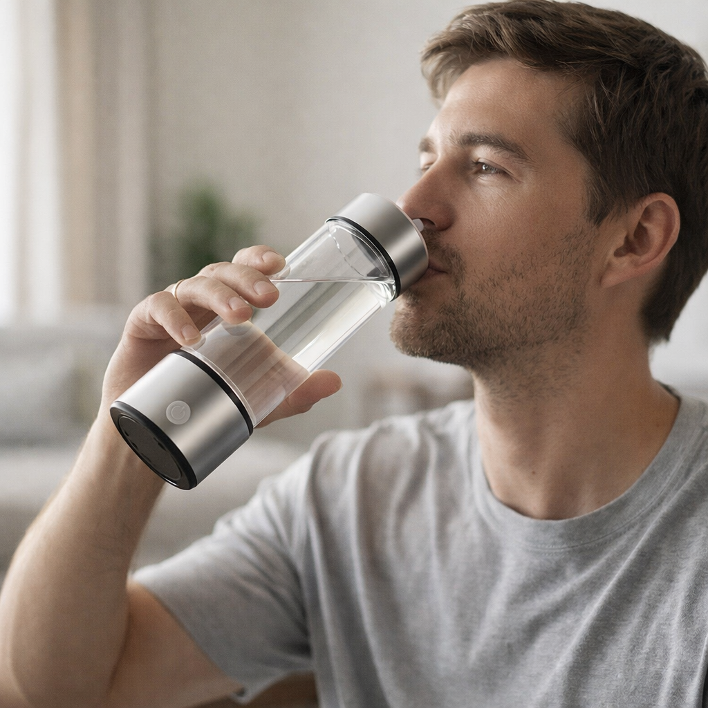 Hydrogen Water Bottle – borosilicate glass design – Homi Goods