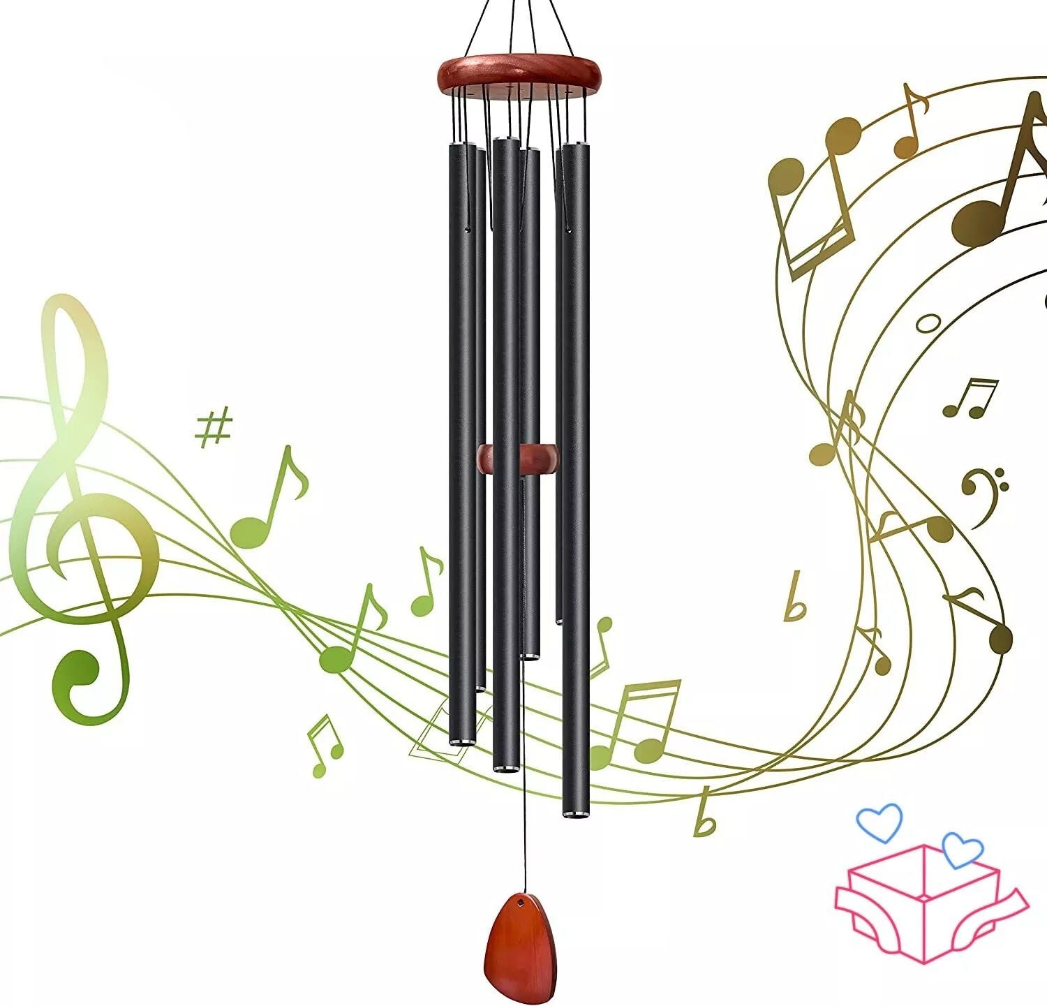 Outdoor Wind Chimes – Deep Tone Aluminum Garden Chime