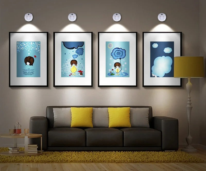 LED Spotlight — Remote Control Spotlight, Dimmable Adjustable Rotating Mini Spot Light