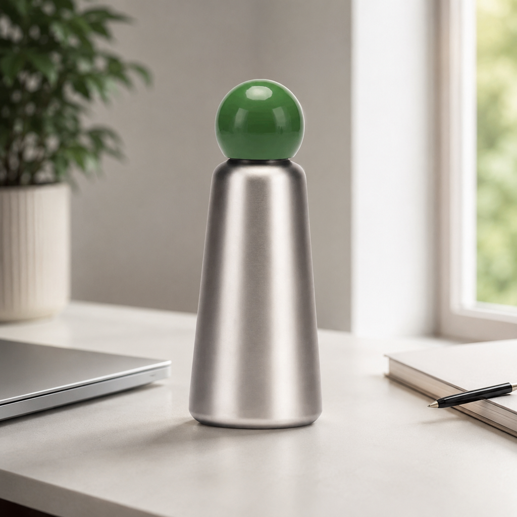 Insulated Water Bottle – Reusable Stainless Steel Thermos with Ball Cap