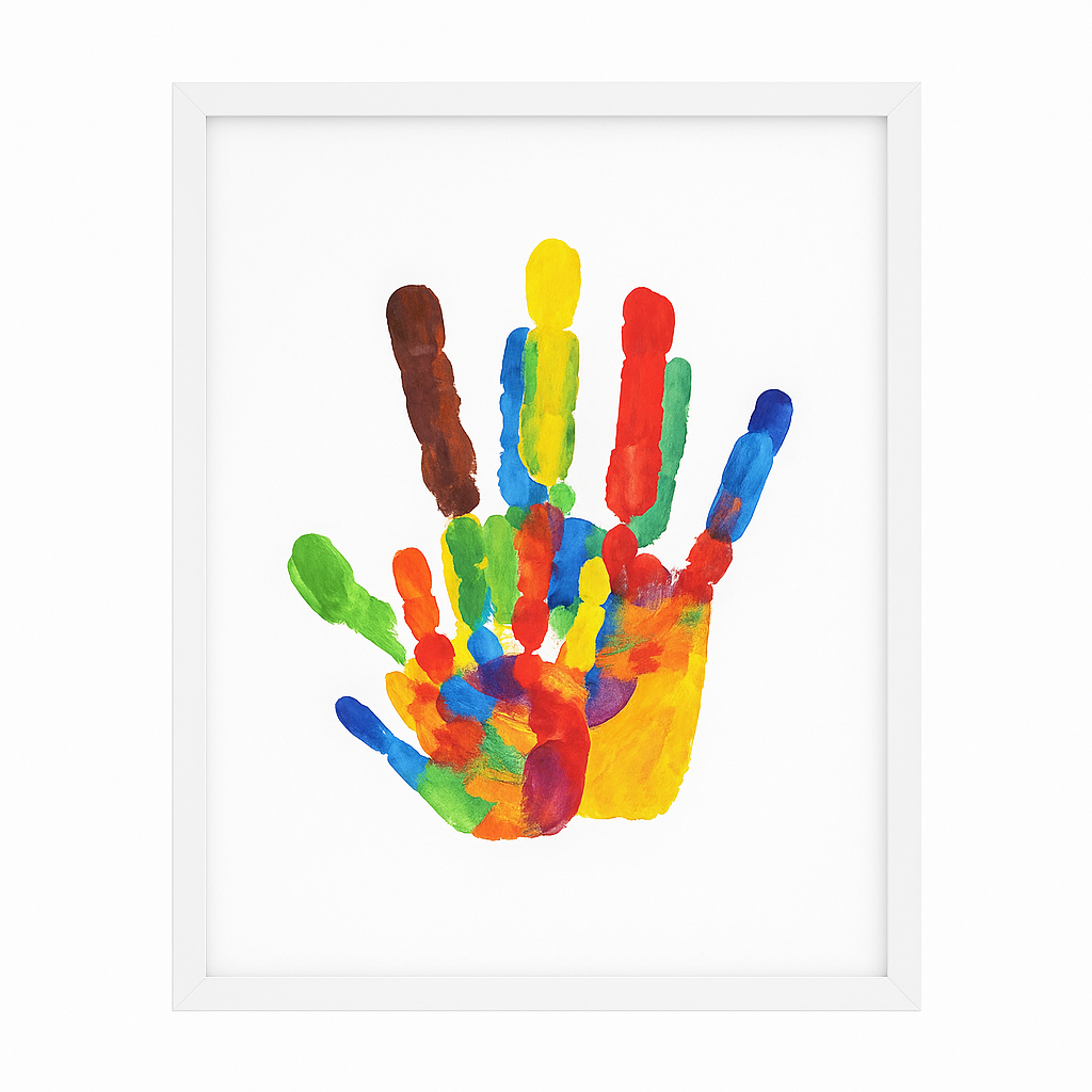 Baby Handprint & Footprint Kit – Clay Keepsake Frame with Photo Slots for Newborns & Toddlers
