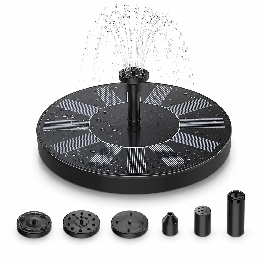 Solar Fountain Pump – Floating Bird Bath & Pond Fountain