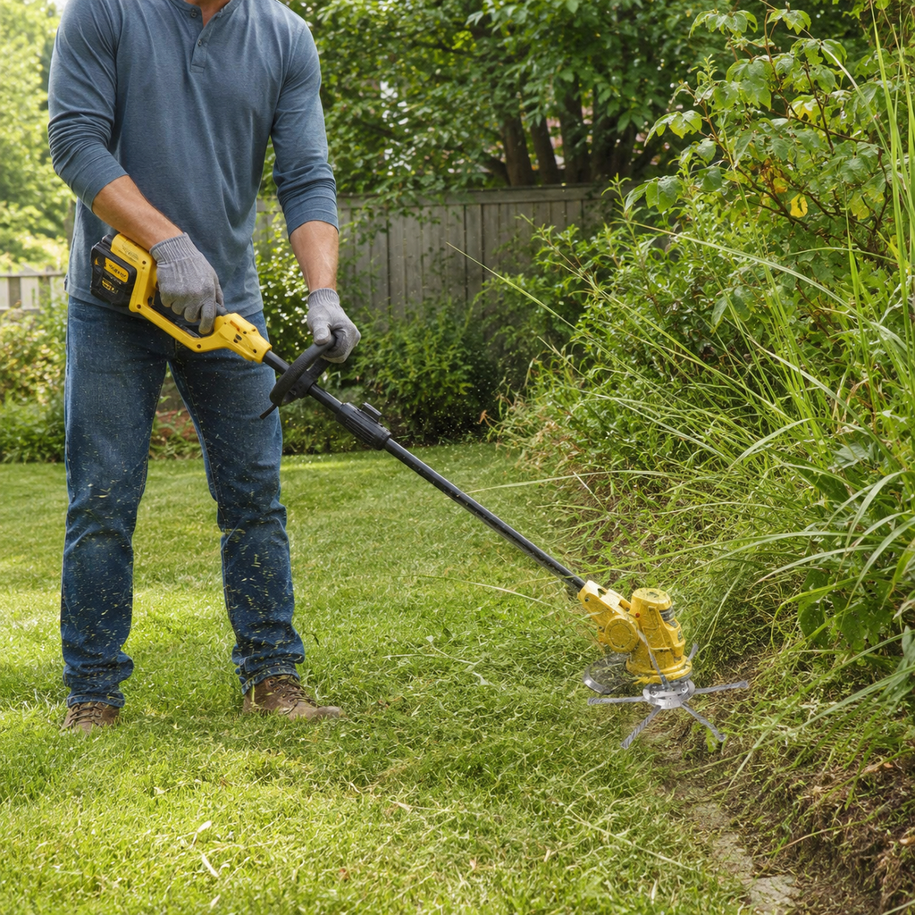 Steel Wire Brush Cutter Trimmer Head – Blade-Free Weed Trimmer Head for Lithium Grass Trimmers