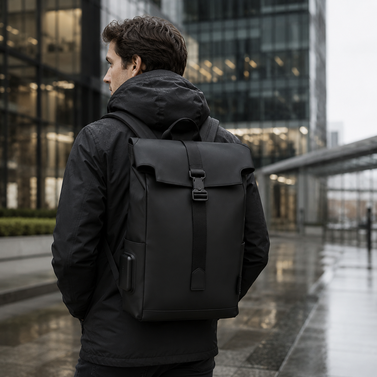 Waterproof Backpack – Spacious Design with USB Charging Port for Travel and Laptop Use