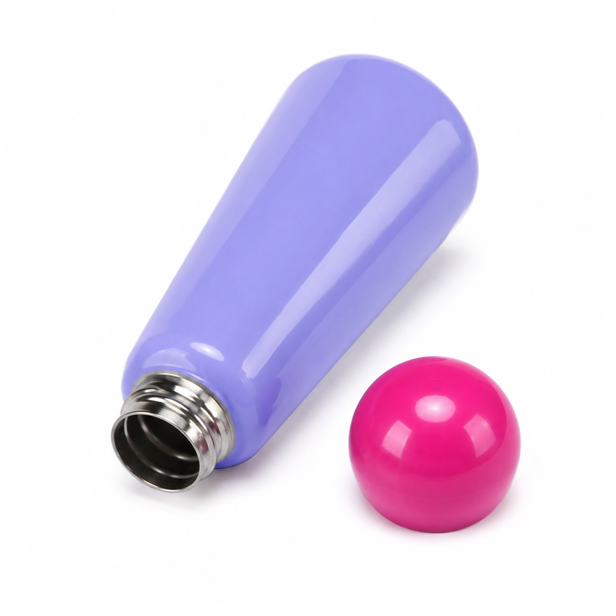 Insulated Water Bottle – Reusable Stainless Steel Thermos with Ball Cap