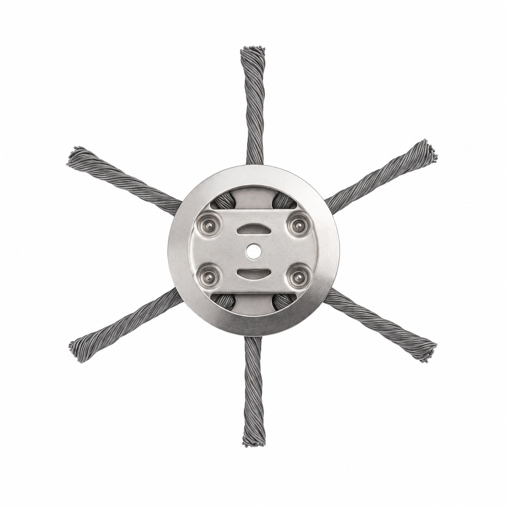 Steel Wire Brush Cutter Trimmer Head – Blade-Free Weed Trimmer Head for Lithium Grass Trimmers