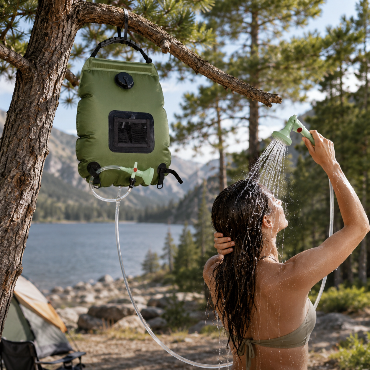 Camping Solar Shower Bag – 20L Portable Outdoor Shower Kit
