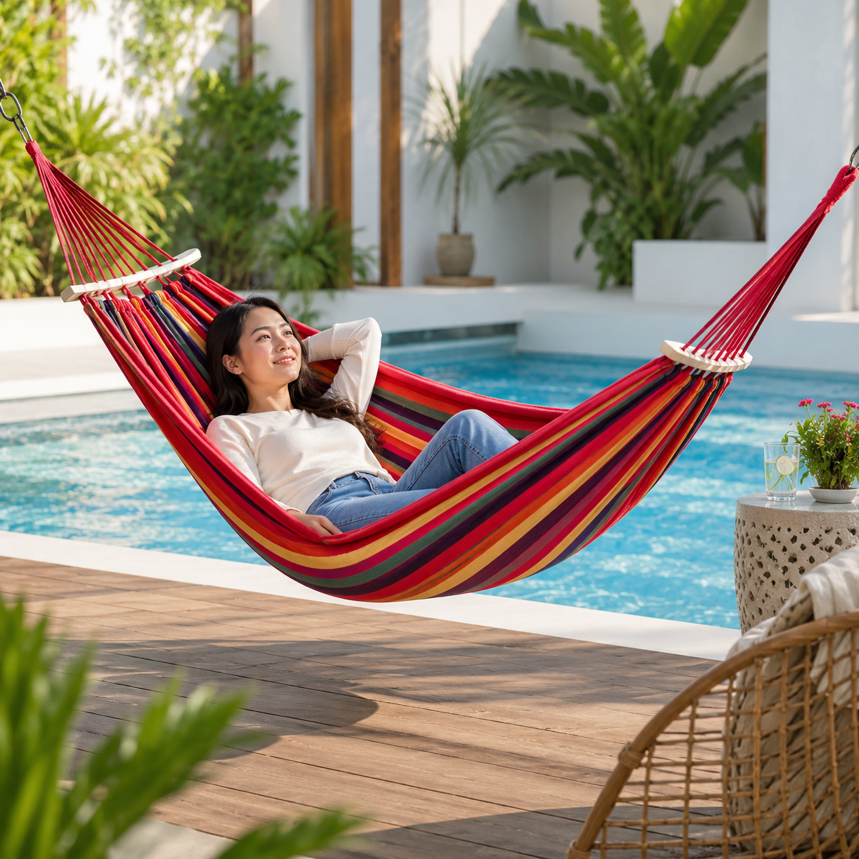 Camping Hammock – Portable Outdoor Fabric Hammock