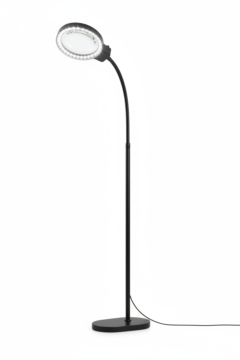 Floor Magnifier Lamp White Background