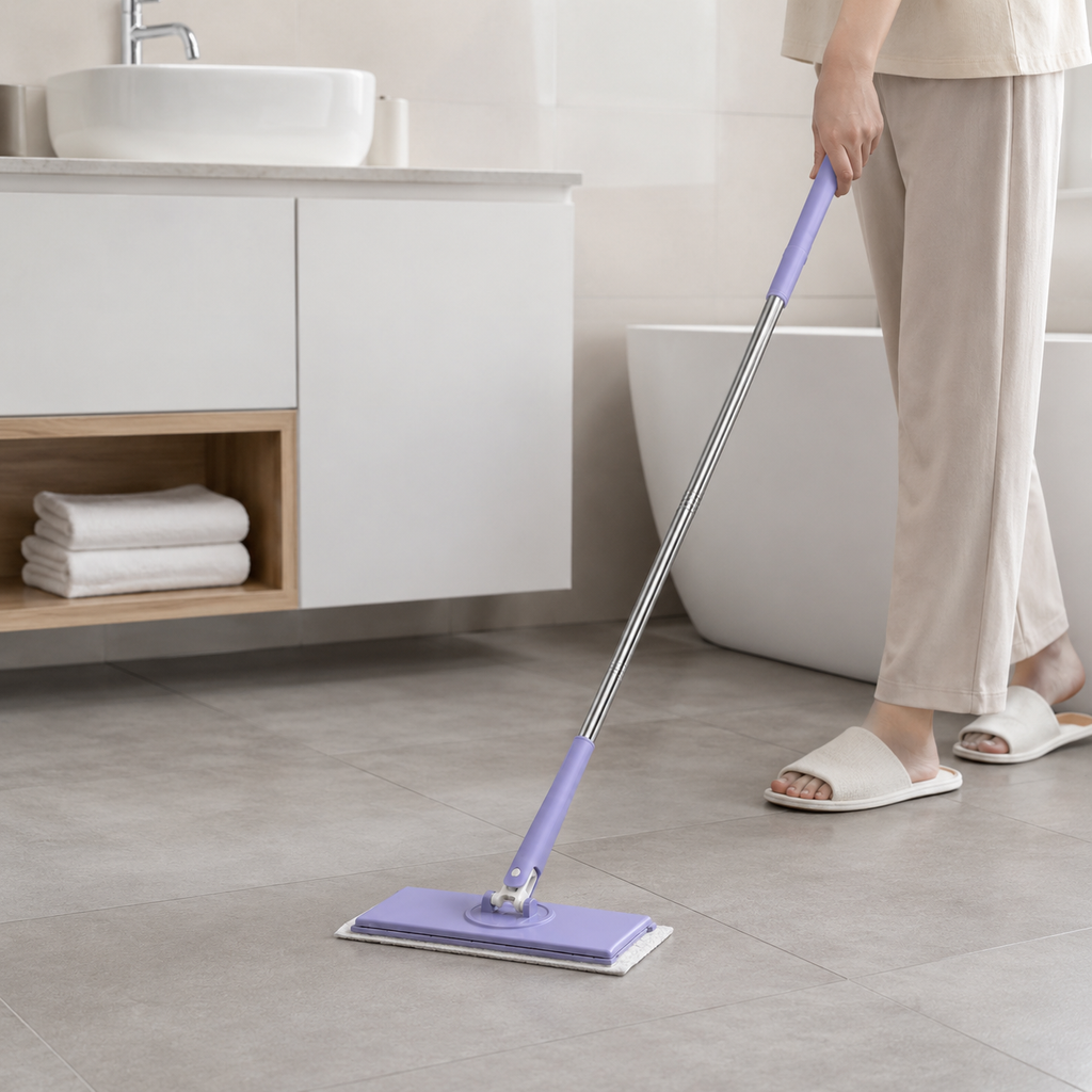 Floor Mop – Flat Mini Mop with 360° Head and Press Cloth Release