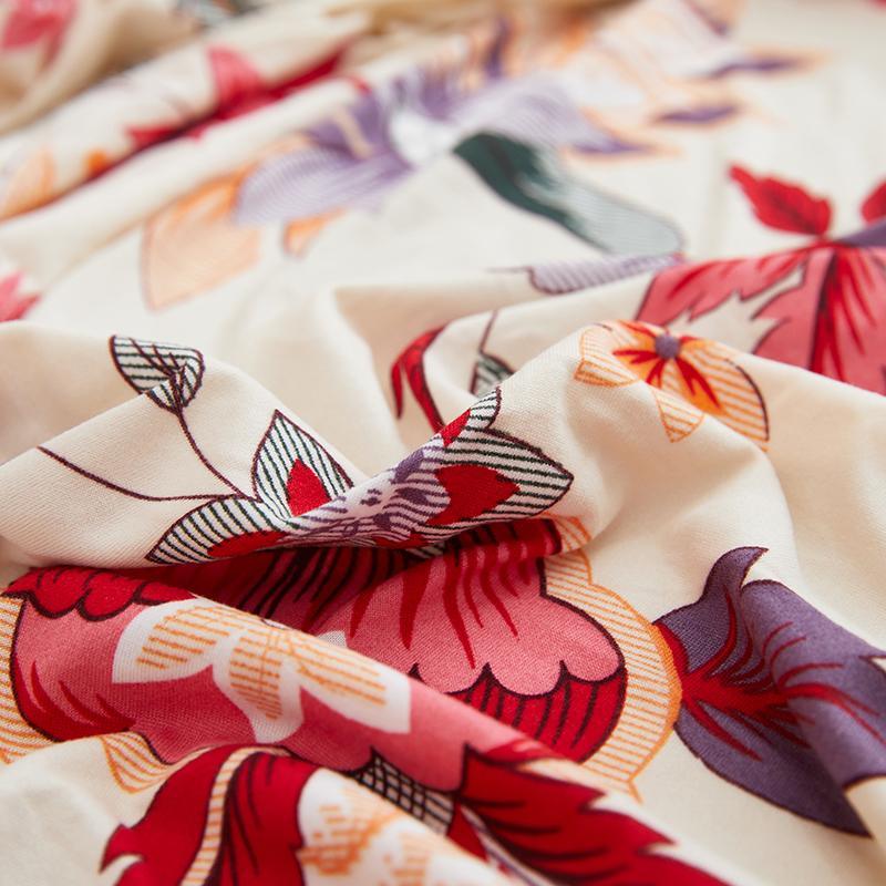 Floral Stretch Sofa Cover — Botanical Print, Machine-Washable Slipcover with Elastic Hem (1–4 Seater)