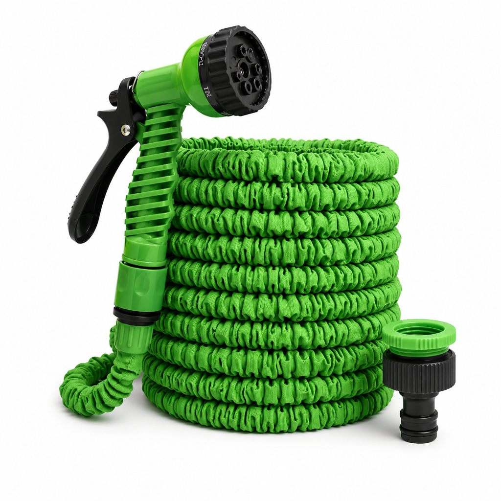 Expandable Garden Hose – Kink-Free Flexible Water Hose with 7-Function Spray Nozzle
