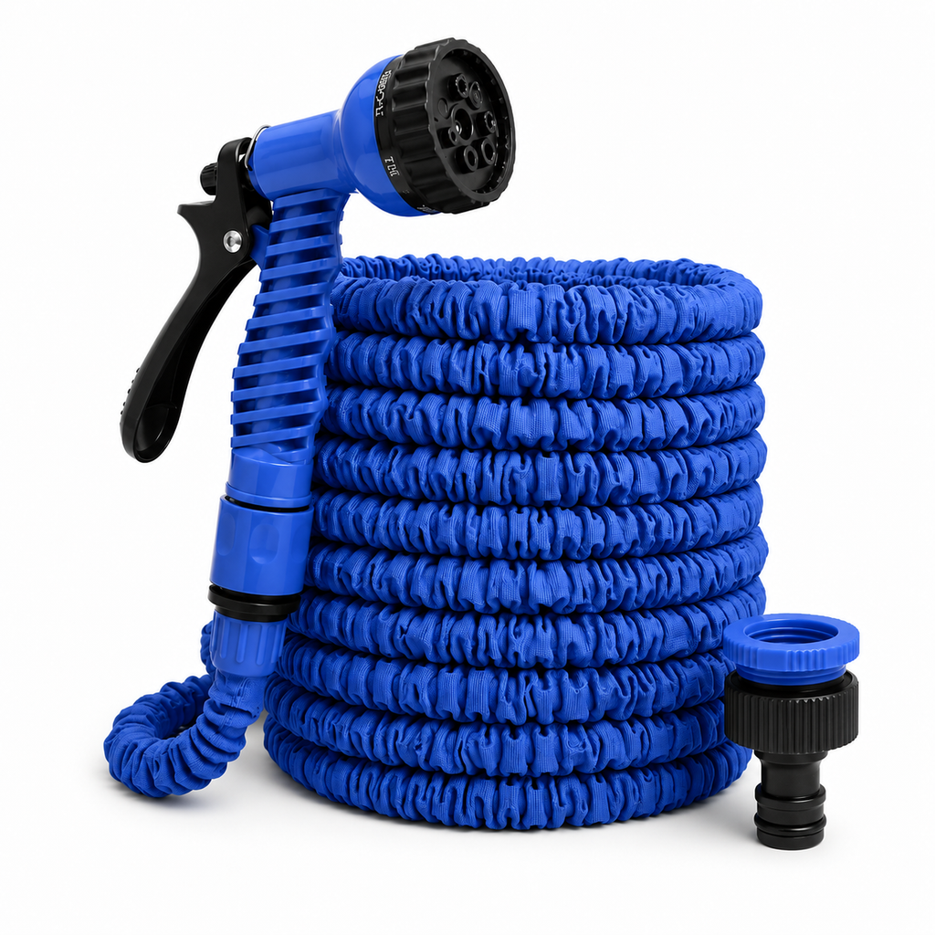 Expandable Garden Hose – Kink-Free Flexible Water Hose with 7-Function Spray Nozzle