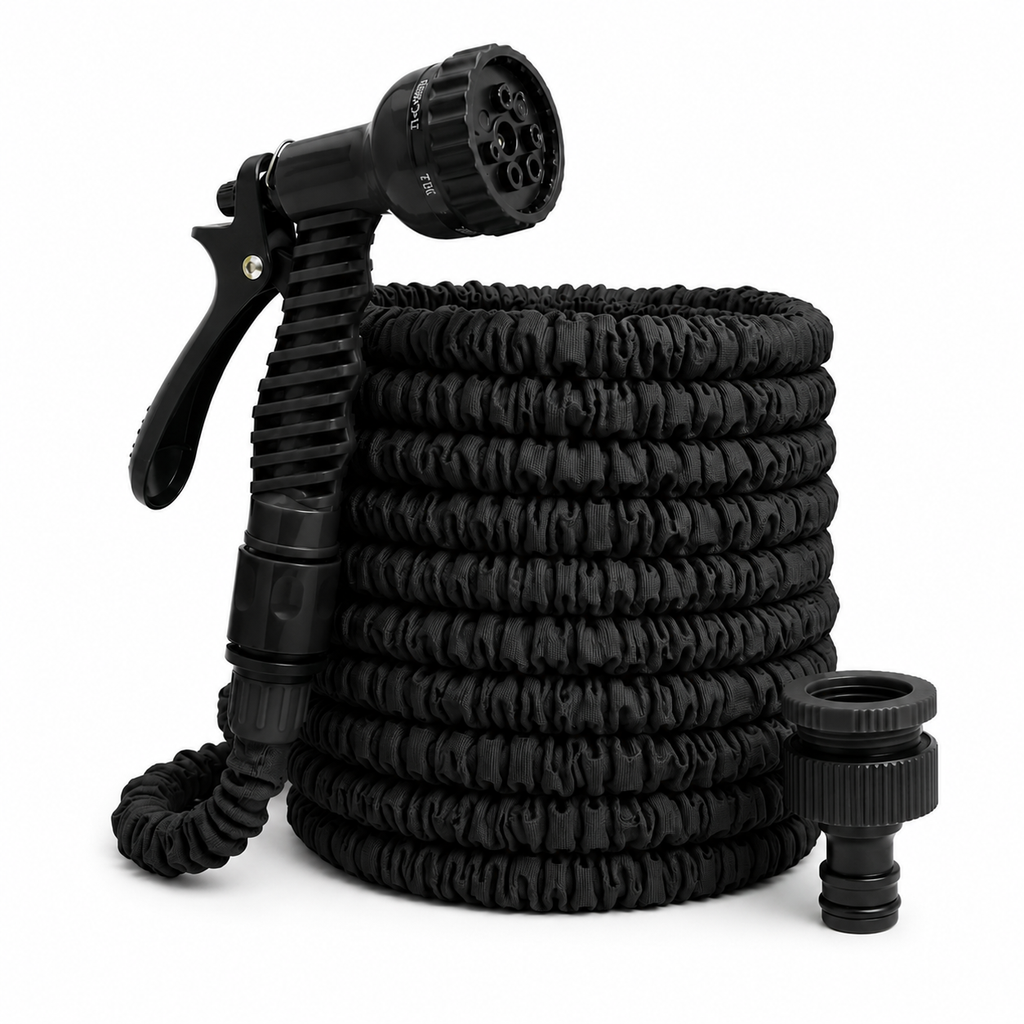 Expandable Garden Hose – Kink-Free Flexible Water Hose with 7-Function Spray Nozzle