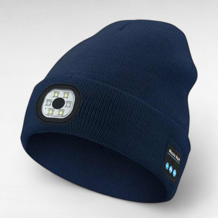 GlowWear LED Bluetooth Beanie – Hands-Free Music & Headlamp Hat