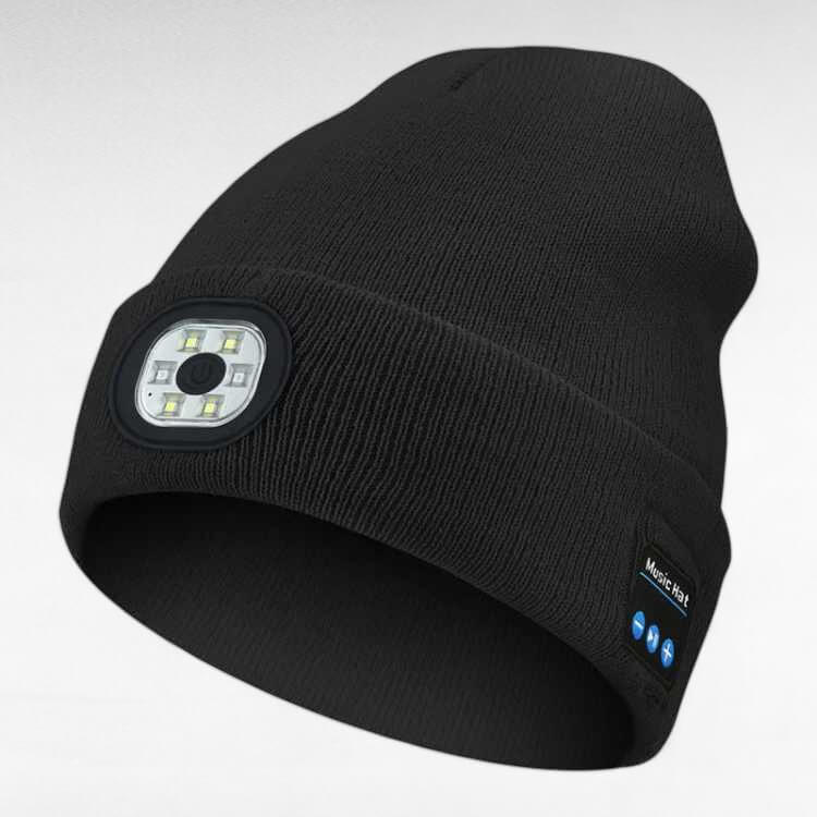 GlowWear LED Bluetooth Beanie – Hands-Free Music & Headlamp Hat
