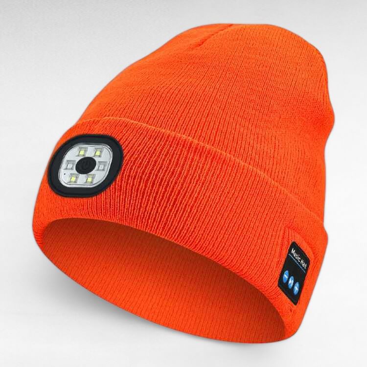 GlowWear LED Bluetooth Beanie – Hands-Free Music & Headlamp Hat