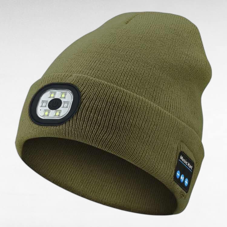GlowWear LED Bluetooth Beanie – Hands-Free Music & Headlamp Hat