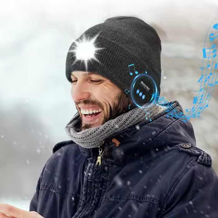GlowWear LED Bluetooth Beanie – Hands-Free Music & Headlamp Hat