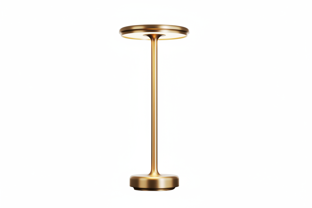 Gold LED lamp - zoomed