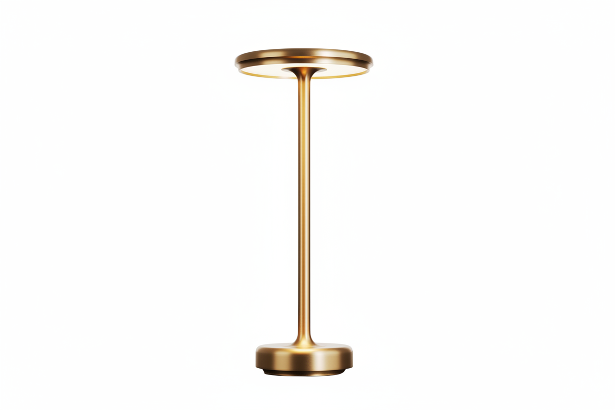 Gold LED lamp - zoomed