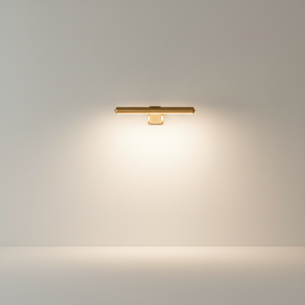 Gold Wall Lamp - White Background