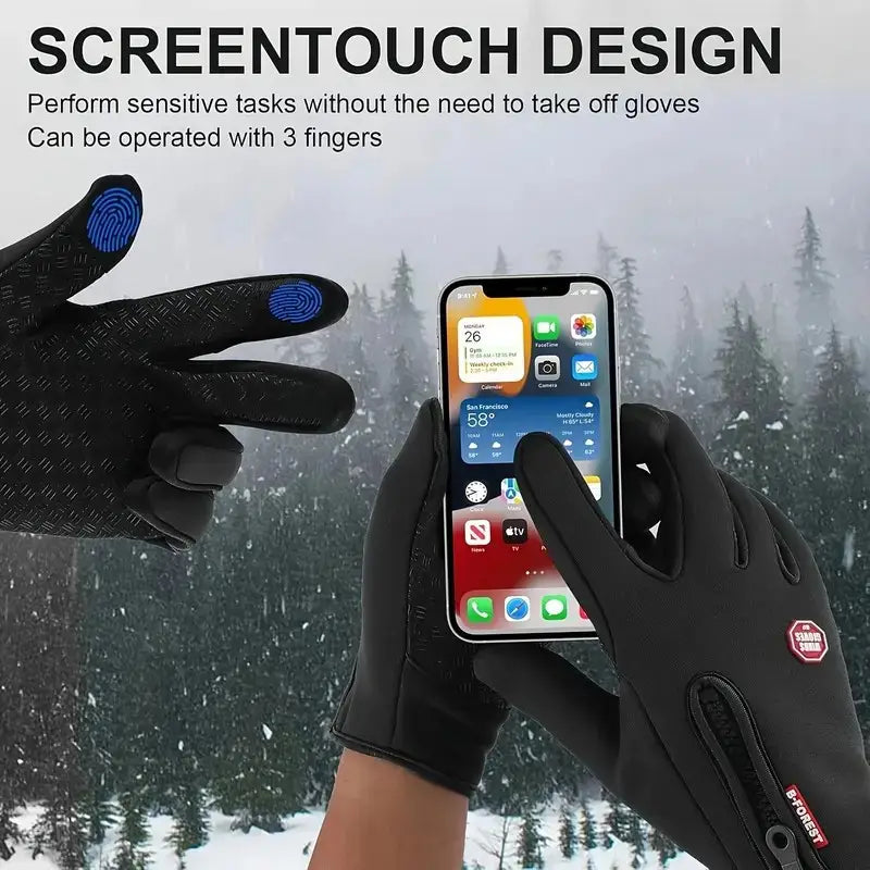 Heat Retaining Thermal Warming Gloves – Touchscreen Cycling & Ski Gloves