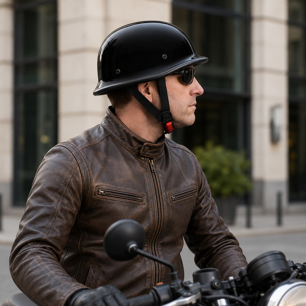 Motorcycle Half Face Helmet – Vintage Style