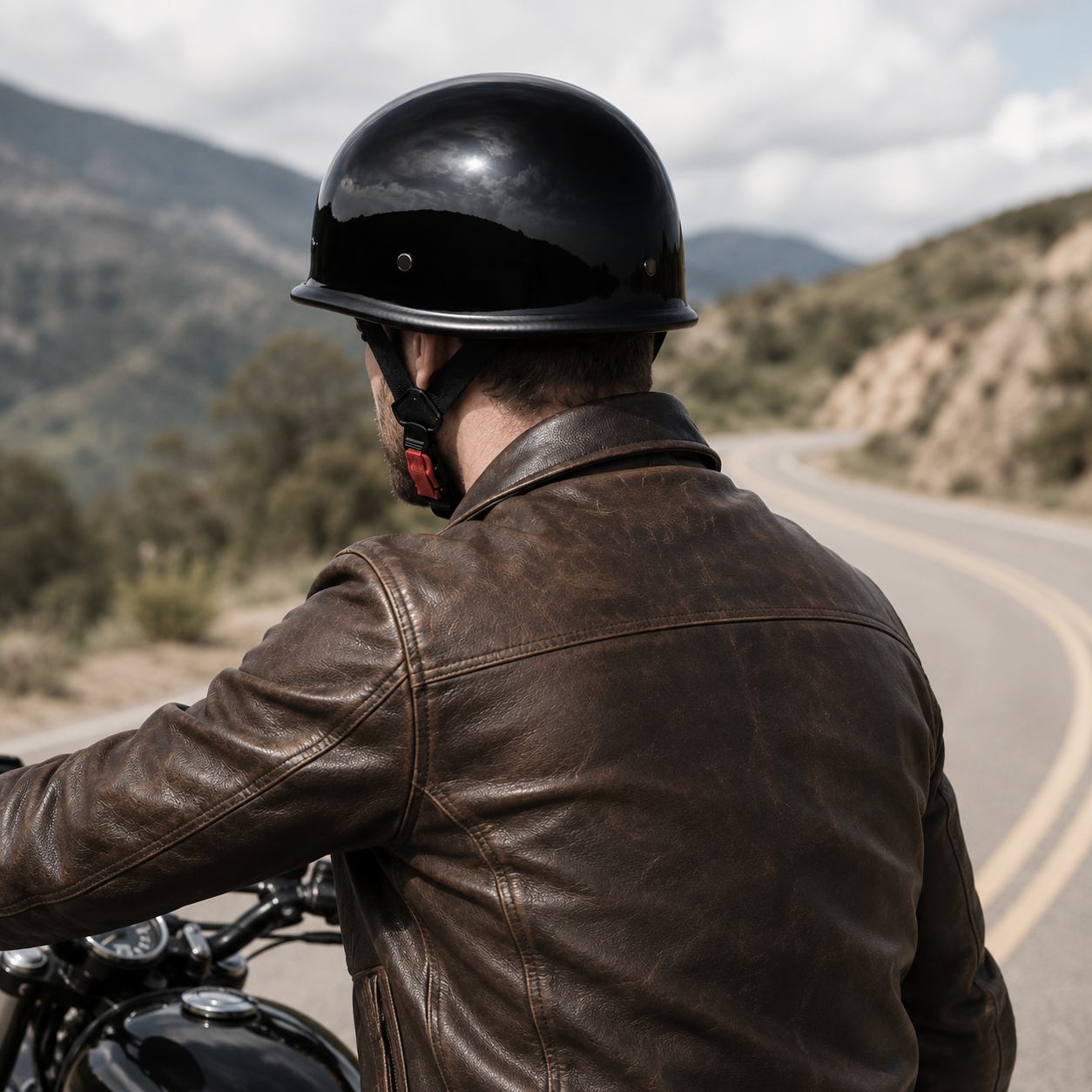 Motorcycle Half Face Helmet – Vintage Style