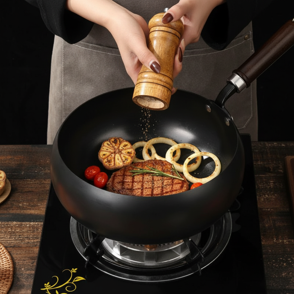 Iron Pan Pepper Grind