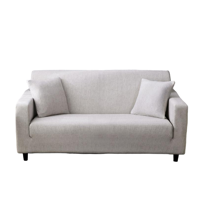 Stretch Sofa Slipcover, Textured Jacquard — Anti-Slip Foam Tucks, Washable, Pet-Friendly