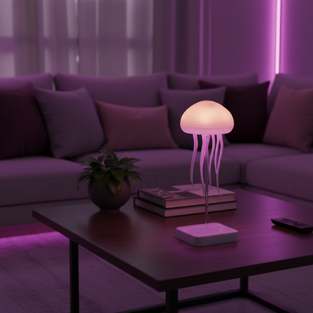 Jellyfish Lamp Purple Living Room