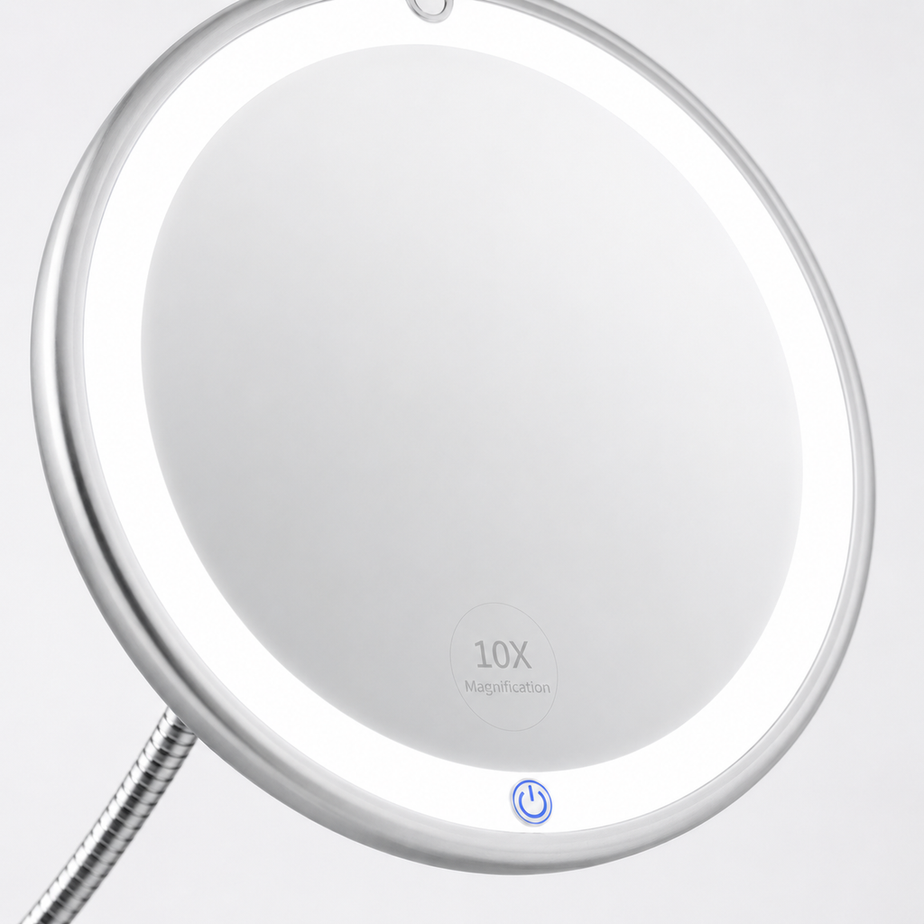 Magnifying Mirror with Light – LED Makeup Mirror with Suction Cup
