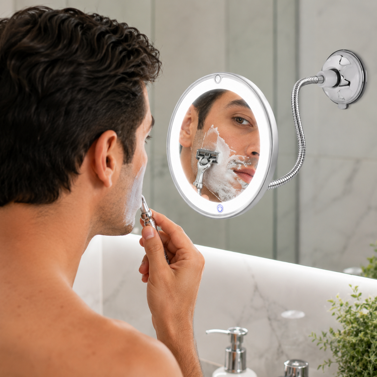 Magnifying Mirror with Light – LED Makeup Mirror with Suction Cup