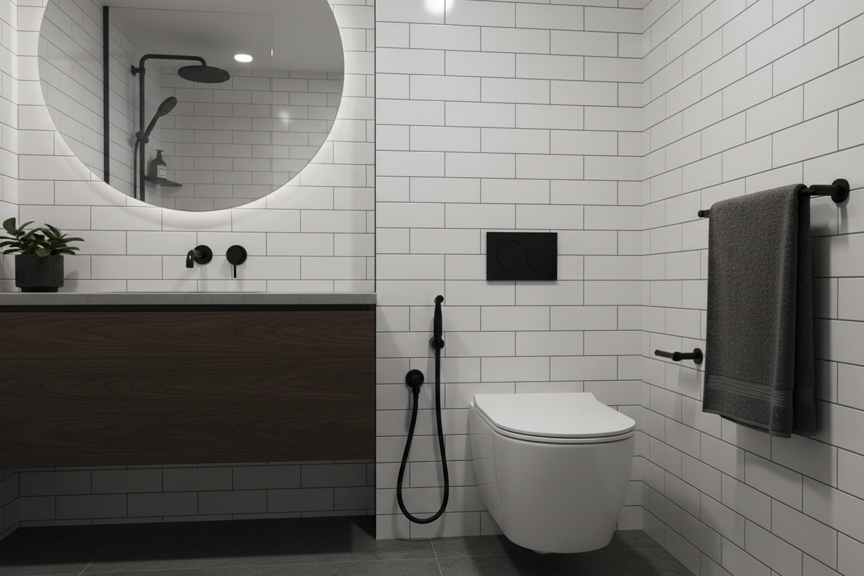 Lifestyle 2 – Black Modern Bathroom