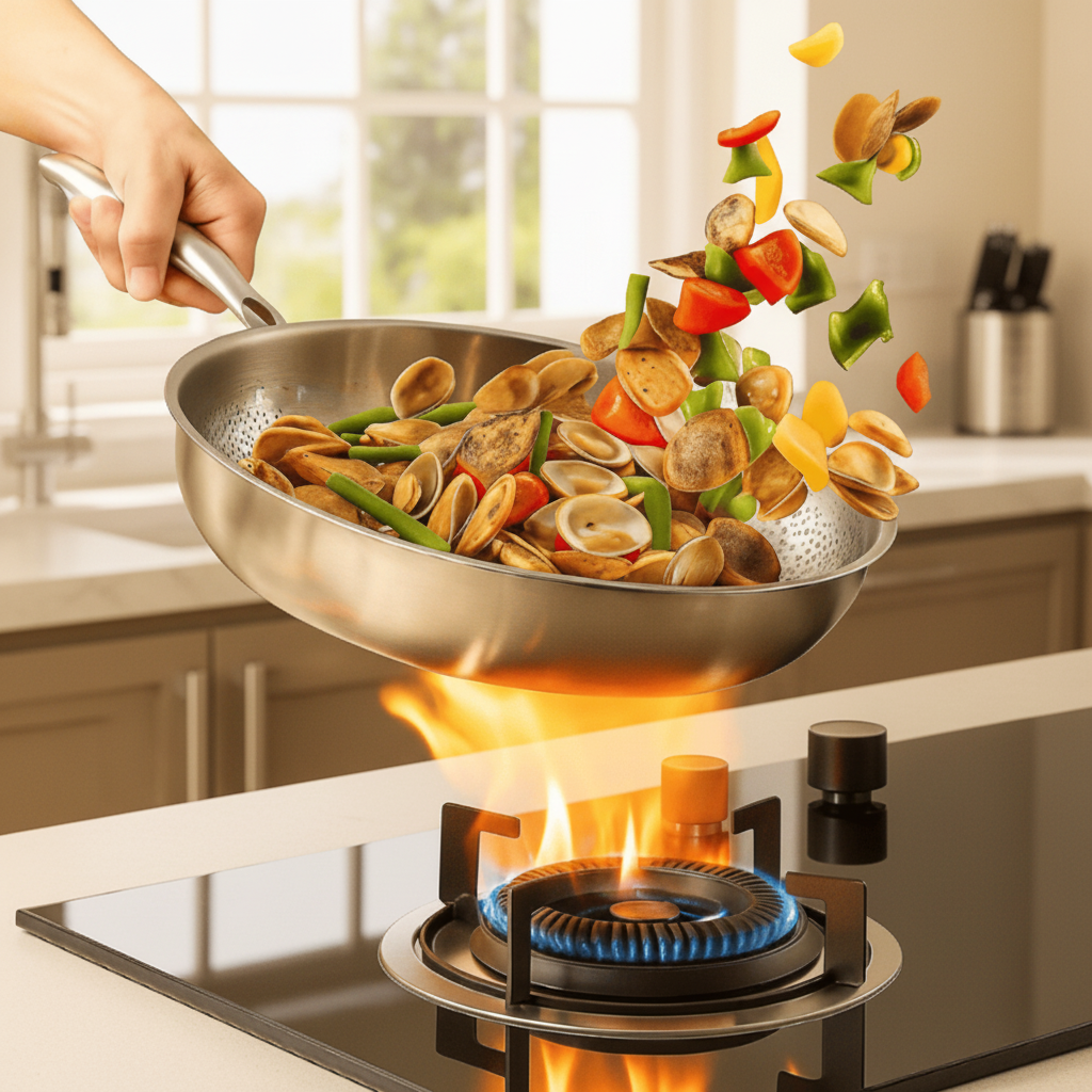 Titanium Pan – lifestyle stir fry – Homi Goods
